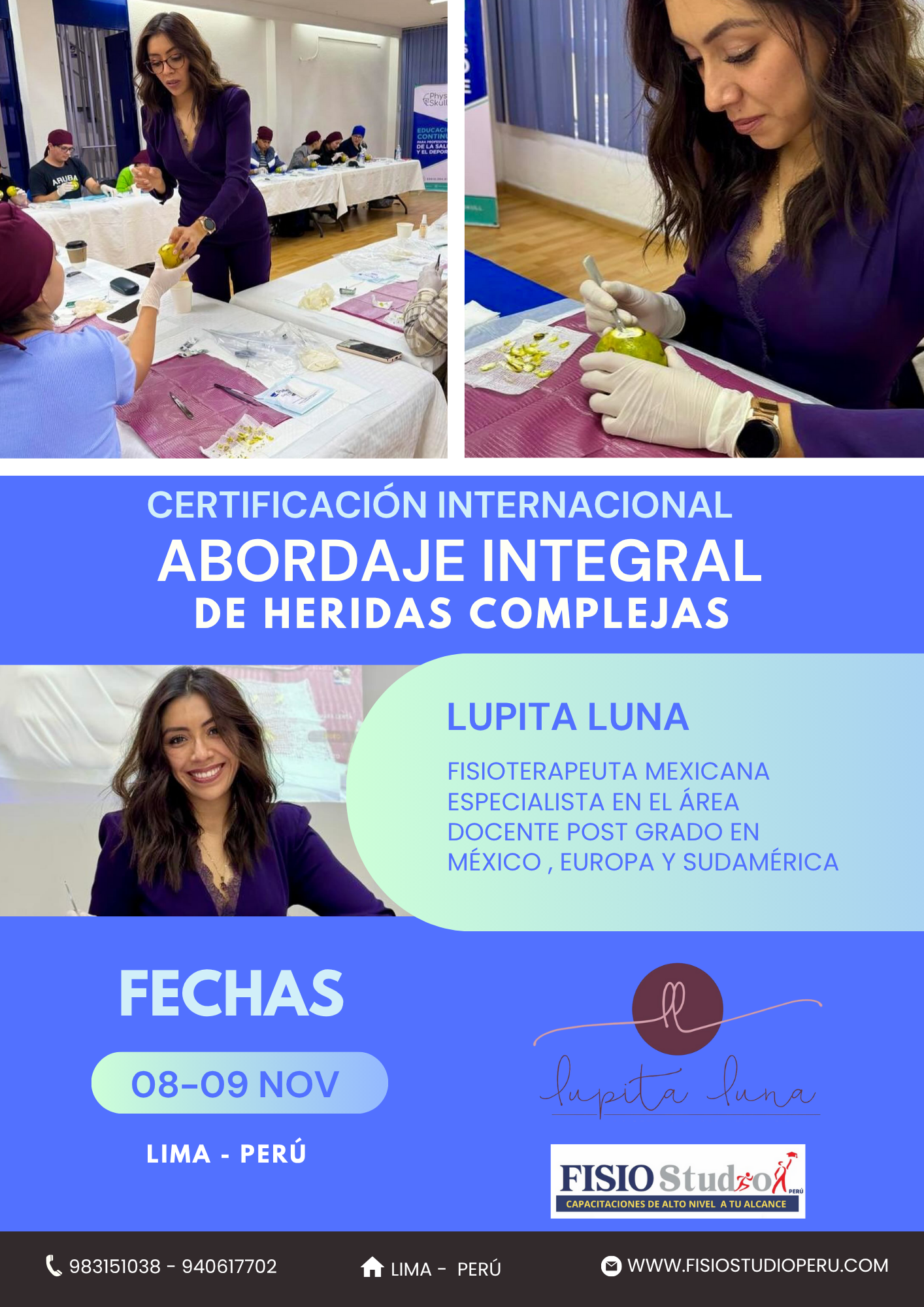 Flyer salud medicina moderno gradiente azul blanco