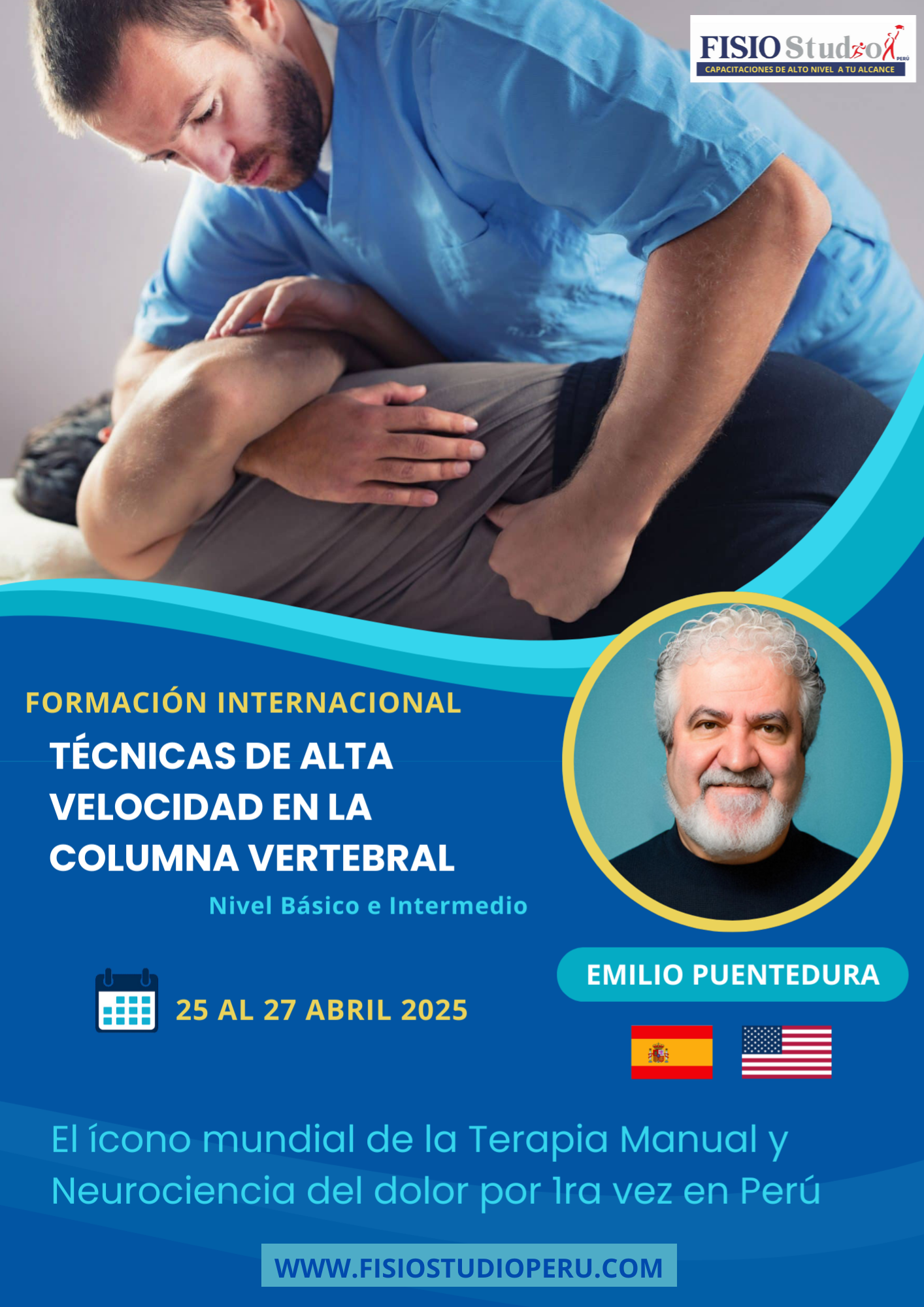 Flyer Medicina Salud Servicio médico Profesional Azul