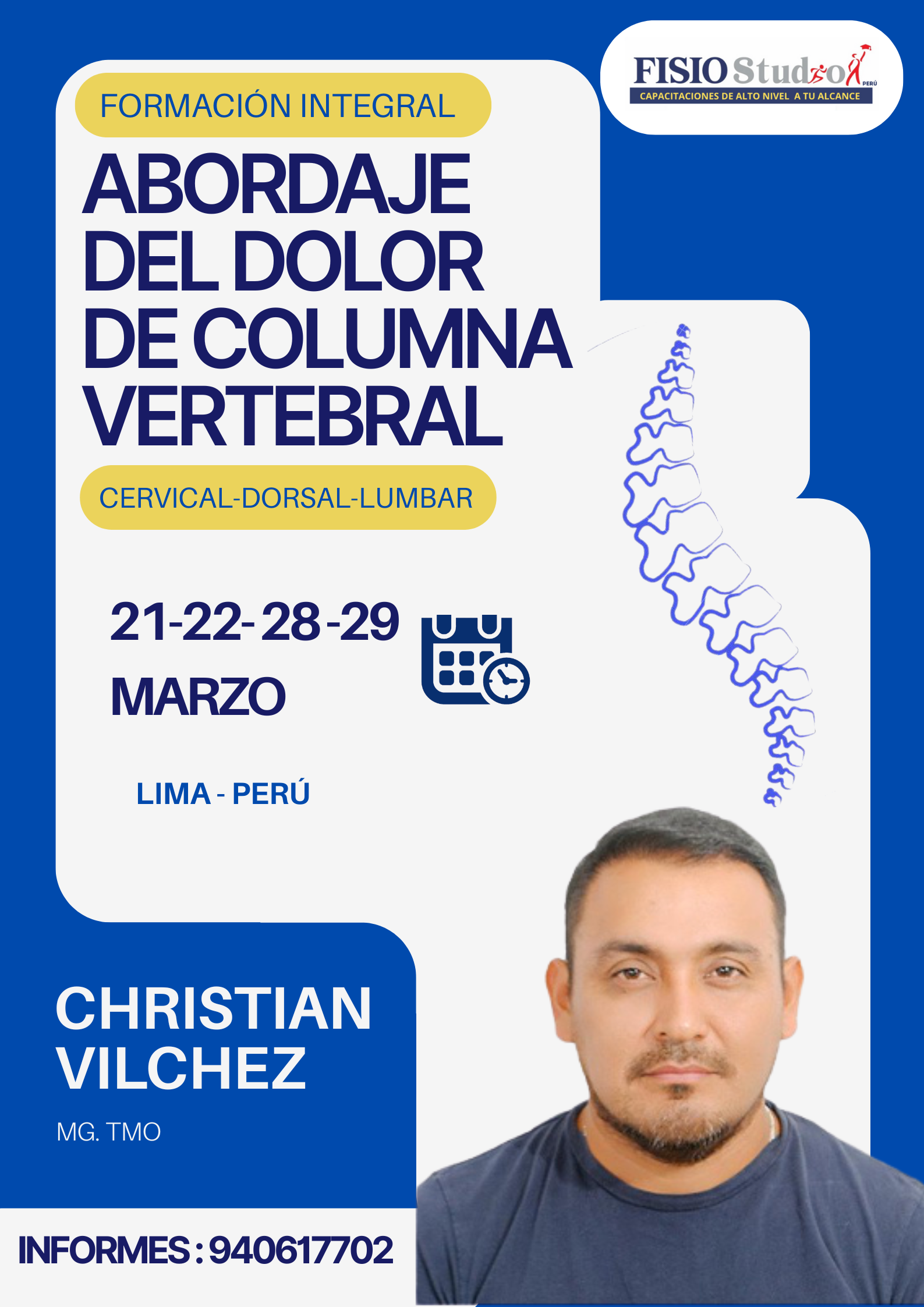 Blue White Bold Business Seminar Event Poster